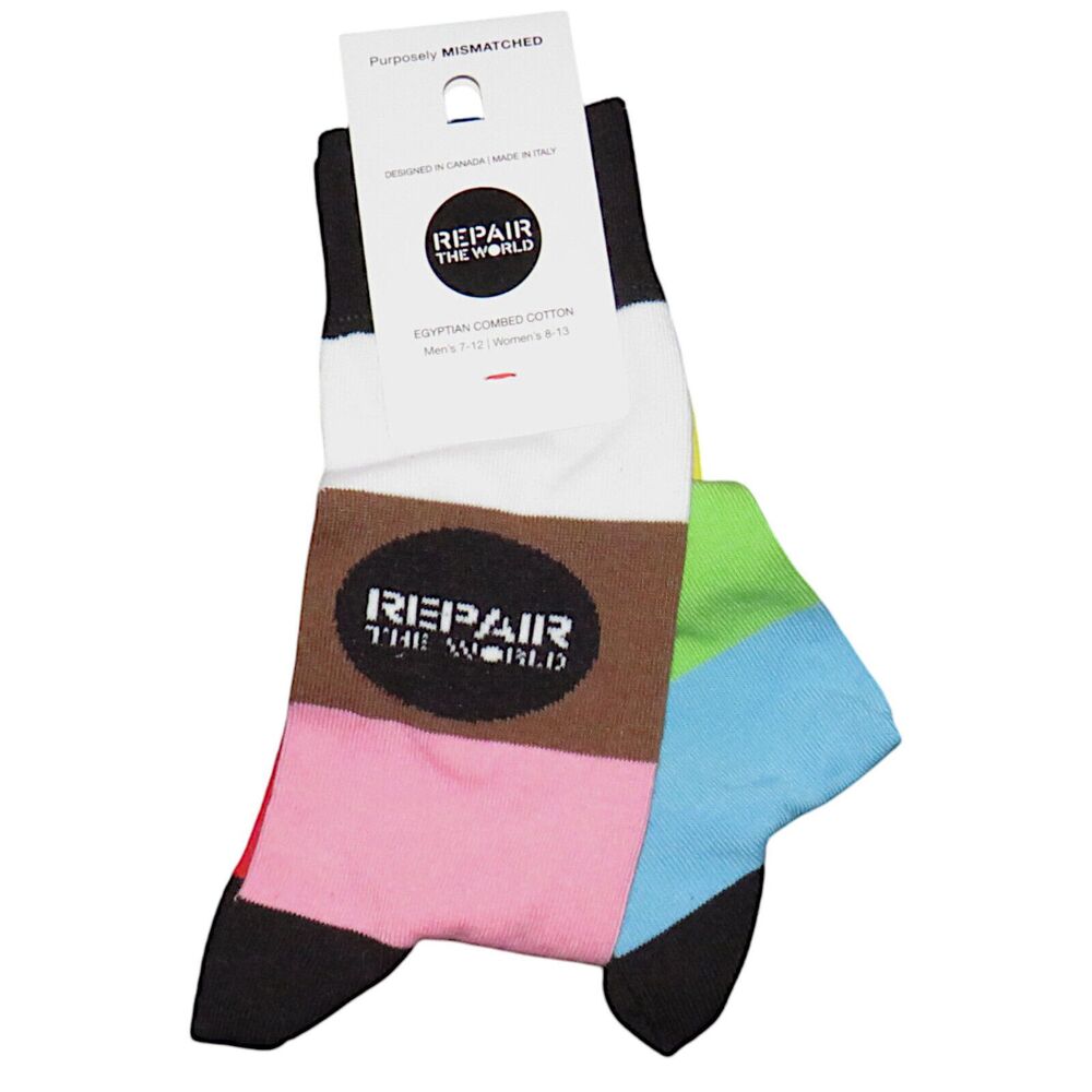 Friday Sock Co Repair The World Multicolor Striped Socks Unisex Adult